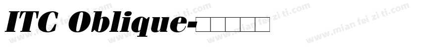 ITC Oblique字体转换